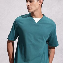 WROGN Drop-Shoulder Sleeves Pure Cotton Oversized T-shirt-image-77