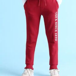 U.S. Polo Assn. Boys Red Printed Joggers-image-20