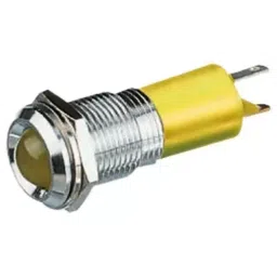 RS PRO Yellow Panel Mount Indicator 24-36V DC, Mounting Hole Size 14 mm, Termination Type , Model No 209096-11