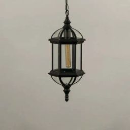 Whispering Homes Valencia Black Hanging Light Small - Transparent-23