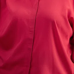 Curve By Kassually Red Regular Fit Shirt image 5