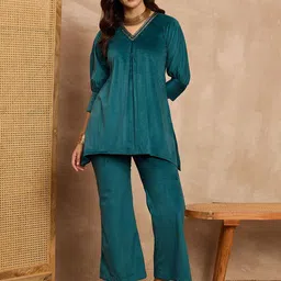 all about you Self Design Tunic With Trousers Co-Ords-picture-0