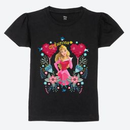 Wear Your Mind Girls Printed Puff Sleeves Pure Cotton T-shirt-picture-29