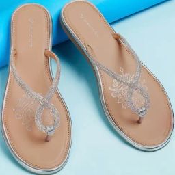 Melange by Lifestyle Women's Silver Thong Sandals-image-17