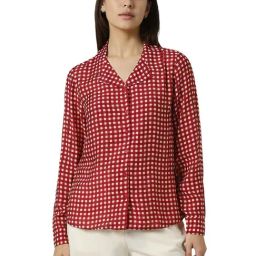 Van Heusen Red Checks Formal Shirt-picture-12