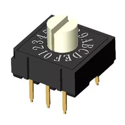 MULTICOMP PRO Rotary Coded Switches SWITCH, ROTARY, THT, 10X10, 16 POS, 3X2, MCRH2MAF-16R-V-B-picture-17