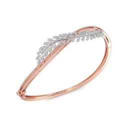 Joyalukkas 18k Rose Gold & Diamond Leaf Design Bracelet for Women-image-52