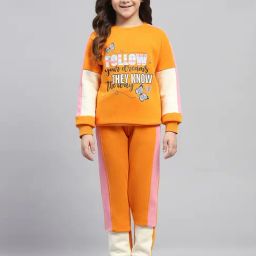Monte Carlo Girls Orange Cotton Blend Printed Combo Sets-image-9