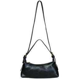 PELLE LUXUR Black Solid Small Sling Handbag-15