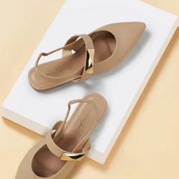 Forever Glam by Pantaloons Women's Beige Sling Back Sandals-image-38