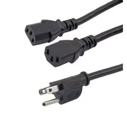 L-COM PWR CORD, N5-15P-2X IEC C13, 4 , 10A, N515P-C132-10-4F-47