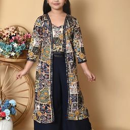 Jhilik Garments Girls Printed Top with Palazzos-image-25