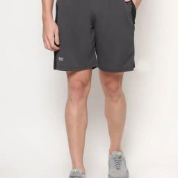 Dida Grey Polyster Regular Fit Solid Shorts-picture-13