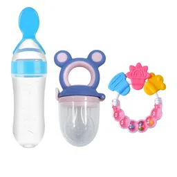 Joy Buzz Set Of 3 Silicone Food Feeder Nibbler & Rattle Teether-90