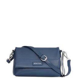 United Colors of Benetton Lilly Navy PU Solid Sling Handbag-picture-31