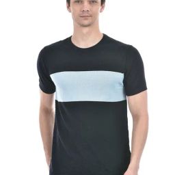 Numero Uno Navy Cotton Slim Fit Colour Block T-Shirt-picture-32