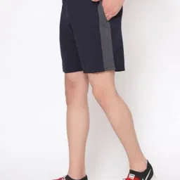 Dida Navy Polyster Regular Fit Solid Shorts image 3
