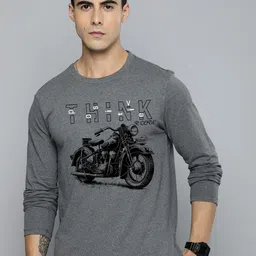 R.Code by The Roadster Lifestyle Co. Men Graphic Printed Round Neck Cotton T-shirt-image-22