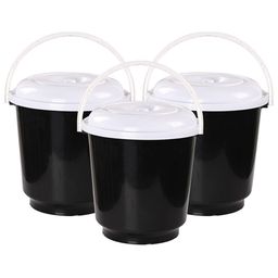 Kuber Industries Black & White 3 Pieces Bath Accessories With Lid Set-18 L-picture-22