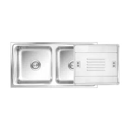 Nirali BG Kitchen Sink Silent Square Series Small 950x510 mm (37½x20 inch) Anti-Scratch Finish Stainless Steel, Opal Slider-image-23