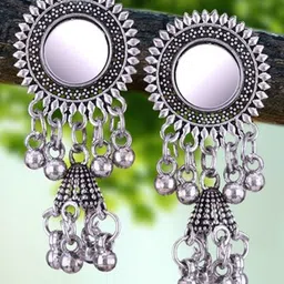 DIVASTRI Peacock Shaped Jhumkas Earrings-image-74
