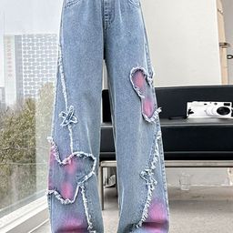 LULU & SKY Girls Wide Leg High-Rise Light Fade Jeans-picture-44