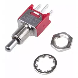 RS PRO Toggle Switch Panel Mount On-Off-On SPDT Solder Terminal, 7347233P-93