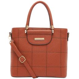 Giordano Brown Solid Large Handbag-image-18