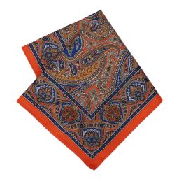 Peter England Blue & Red Printed Pocket Square-image-1