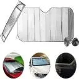 Auto Pearl F168 Dashboard Sun Shade Cover with Suction Cup for Mahindra Nuvosport (Silver) image 4