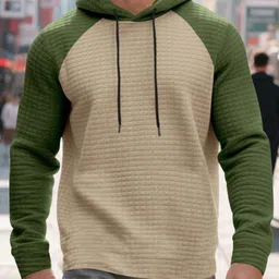 Mast & Harbour Men Colourblocked Hooded Pullover-picture-49