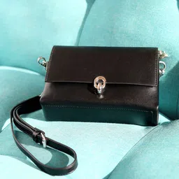Monrow Women Solid Structured Sling Bag-image-2