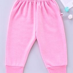 Mom's pet Full Length Solid Thermal Pants - Pink-image-5