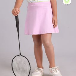 Honeyhap Premium 95% cotton 5% Elastane Bio Washed Skort Solid- Purple-image-70
