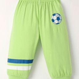 Tango Single Jersey Knit Full Length Lounge Pant with Football Print - Green-picture-26