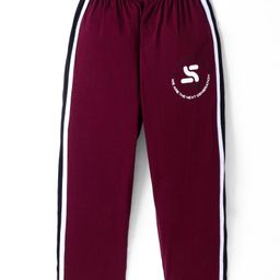 Taeko Single Jersey Knit Full Length Logo Printed Track Pant - Brown-picture-24