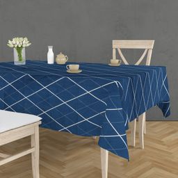RRC Super Soft Brushed Microfiber Cotton 6 Seater Table Cover For Dinning Table - Blue-picture-10