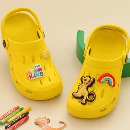 Disney by Yellow Bee The Lion King Solid Perforated Clogs With Simba & Rainbow Charms - Yellow-picture-15