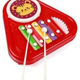 Prime 3 in 1 Drum & Xylophone Band Set - Red-19