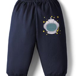 Tango Knit Full Length Fleece Woollen Pant With Text Print - Navy Blue-picture-46