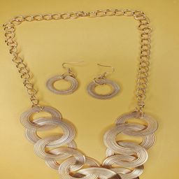 NVR Gold-Plated Circular Shaped Jewellery set-image-29
