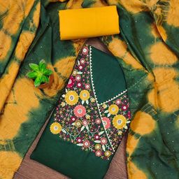 Panzora Floral Embroidered Unstitched Dress Material-picture-33