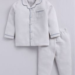 BABY GO Boys Shirt Collar Long Sleeves Pure Cotton Shirt With Pyjama-image-90