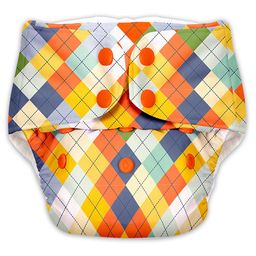 SuperBottoms BASIC Reusable Cloth Diaper for babies 0-3 Years | Freesize Adjustable, Washable and Reusable Cloth Diaper for babies | Shell with insert | Pack of 1 | Peach Geomatric image 3
