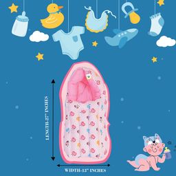 Toddylon Baby Bedding Set Mattress with Mosquito Net & Sleeping Bag - Pink image 3
