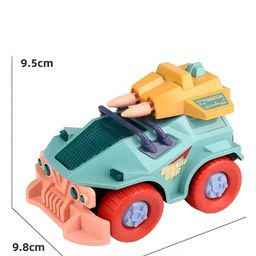 AKN TOYS Speedy Dragon Electric Missile Car Toy Universal Wheel Simulation Ejected Bullets Cartoon Plastic Missile Car Toy with Lights Music- Multicolor- Pack of 1 - COLOR MAY VARY image 3