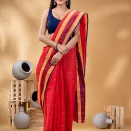 DESH BIDESH Woven Design Pure Cotton Taant Saree-image-21