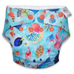 SuperBottoms Cloth Diapers for babies - Cloth Diaper Combo Pack of 5 Freesize UNO- New Version Reusable Cloth Diapers for babies 3M to 3Y With 5 organic cotton inserts/pads image 4