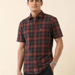 U.S. Polo Assn. Men Classic Tailored Fit Checked Casual Shirt-picture-34