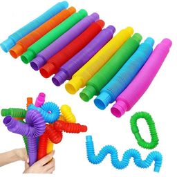 VGRASSP Push And Pull Pipe Tube Toy For Kids, Toddlers - Stretch and Bend Into Your Own Way - Smooth Sensory Fidget Toy - Multicolor (Color As Per Stock) (Pack Of 12) image 5